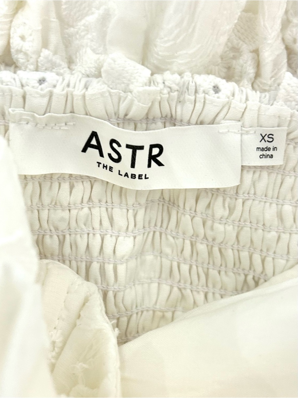 ASTR The Label White Floral Embroidered Maxi Dress XS Bridal Wedding - Picture 3 of 14